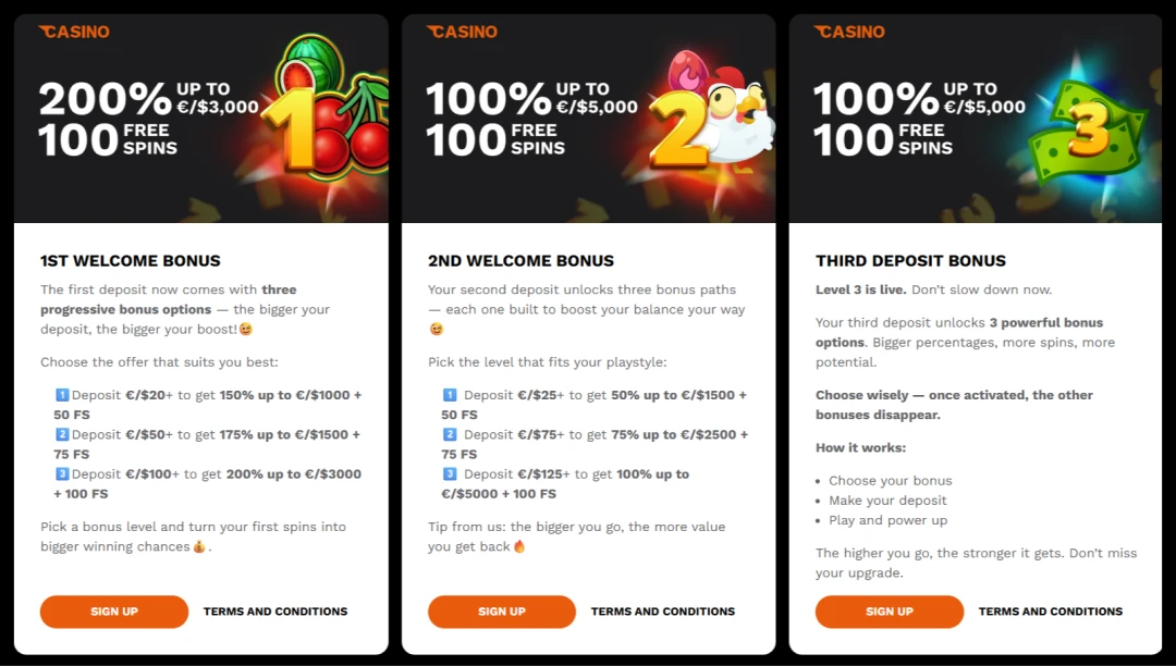 Level Up welcome bonus